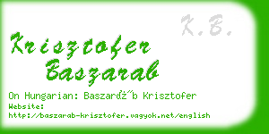 krisztofer baszarab business card